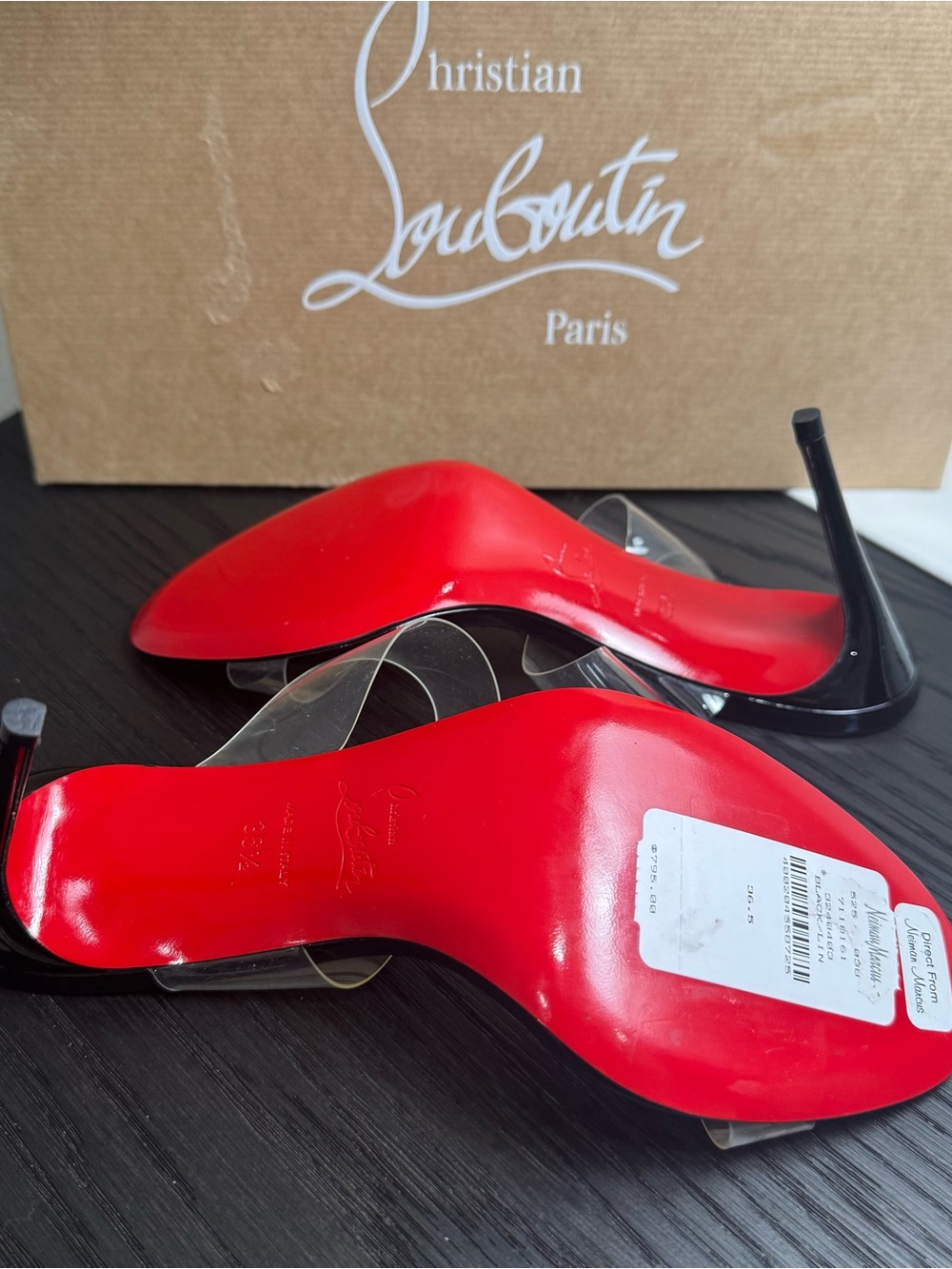 Christian Louboutin Just Nothing 85 Sandals Black 36.5 - Picture 8 of 9